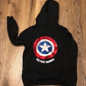 Boys avengers sequin hoodie